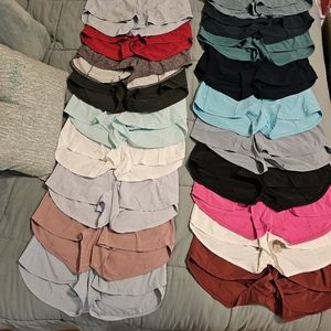 Multiple Lululemon speed up high rise shorts size 8 ( 19 in all various colors)
